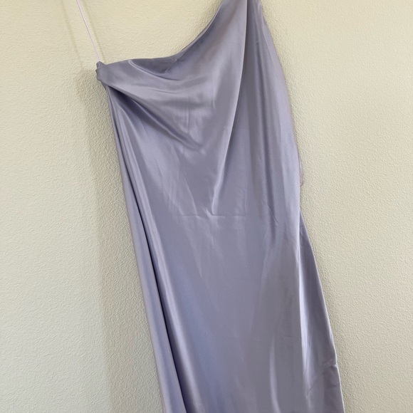 Reformation Petites Olesia One-Shoulder Lavender Dress Size 8P New Unworn - Picture 7 of 8